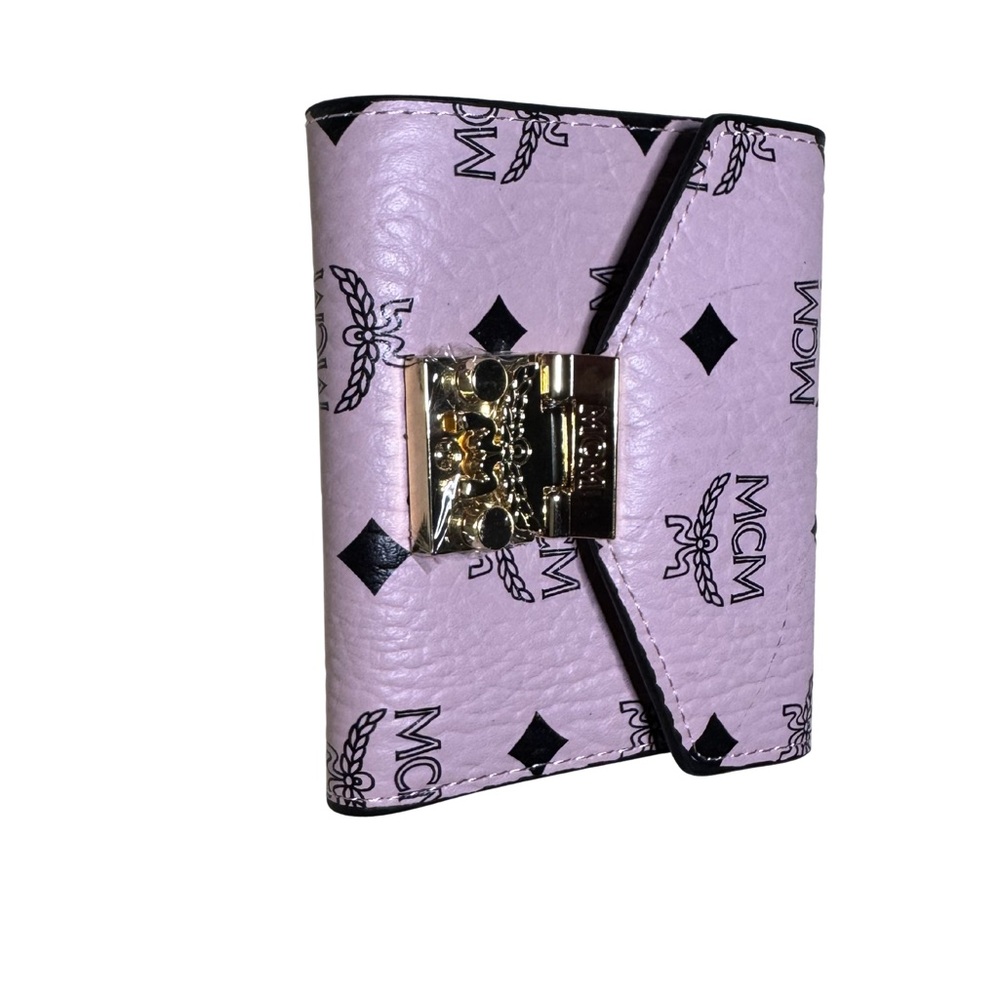Pink Wallet with Gold Accents